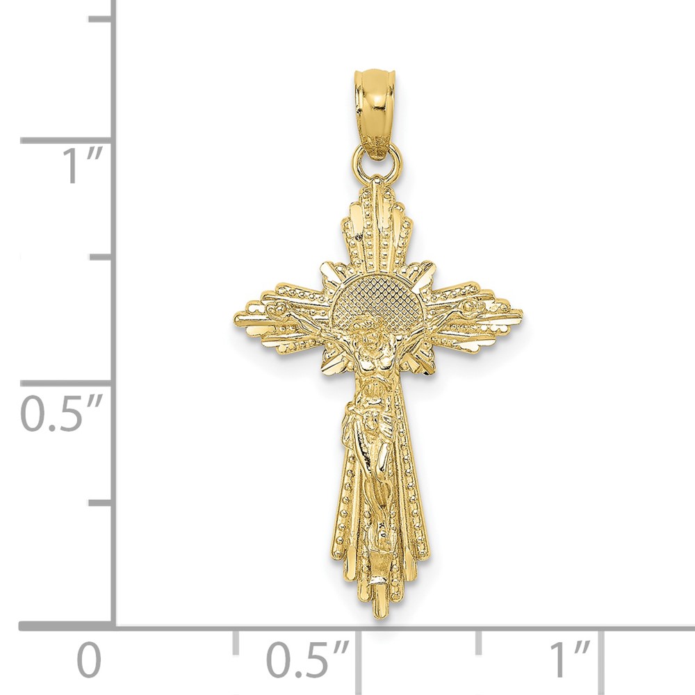 10K D/C Crucifix Charm (10K8573)
