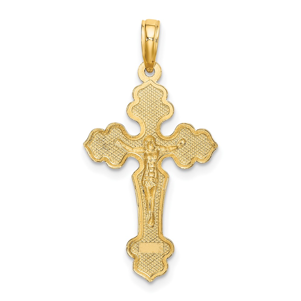 10K D/C Crucifix W /Fancy Tips Charm (10K8578)