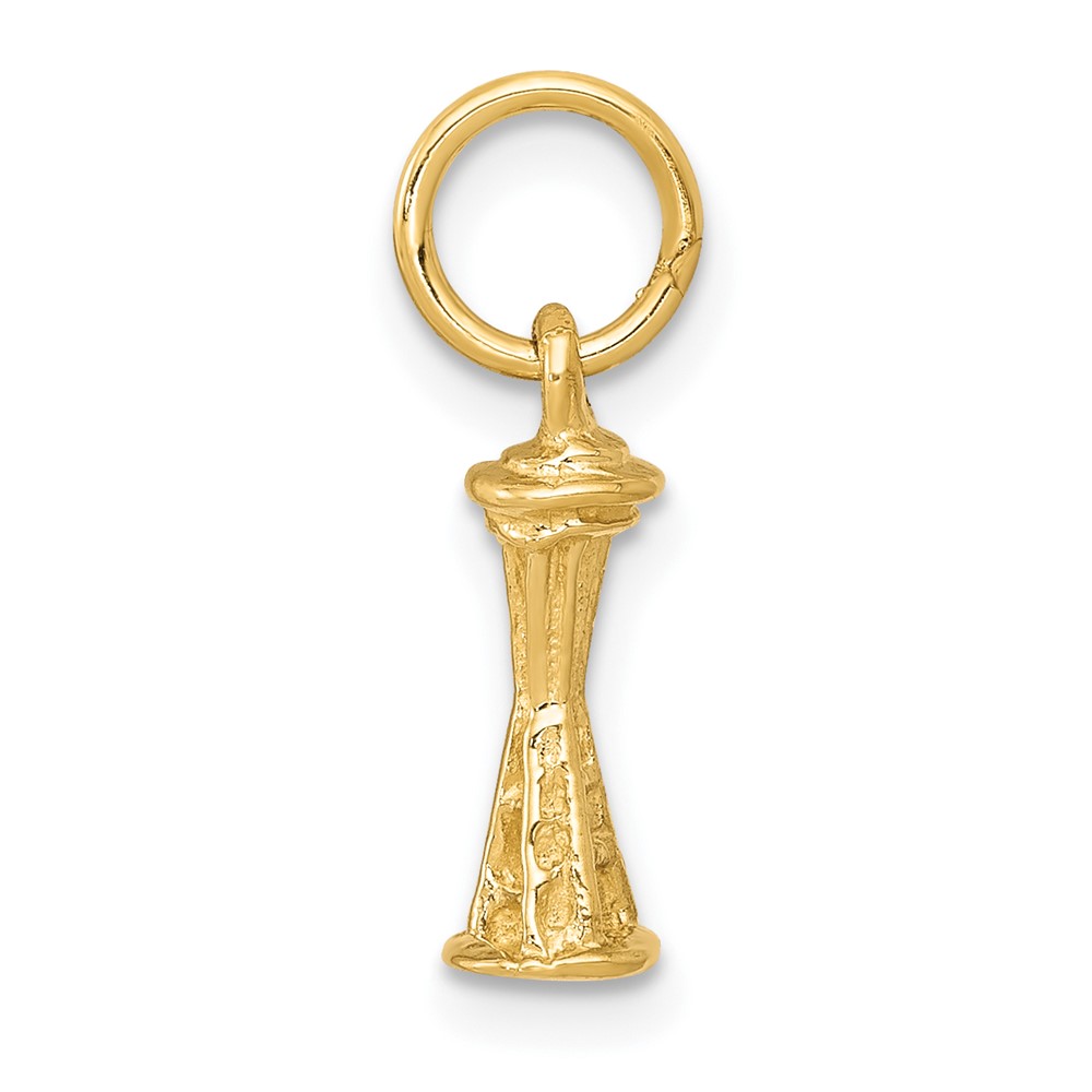 10k Solid Polished 3-D Space Needle Charm (10K858)