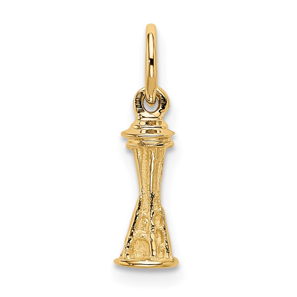 10k Solid Polished 3-D Space Needle Charm (10K858)