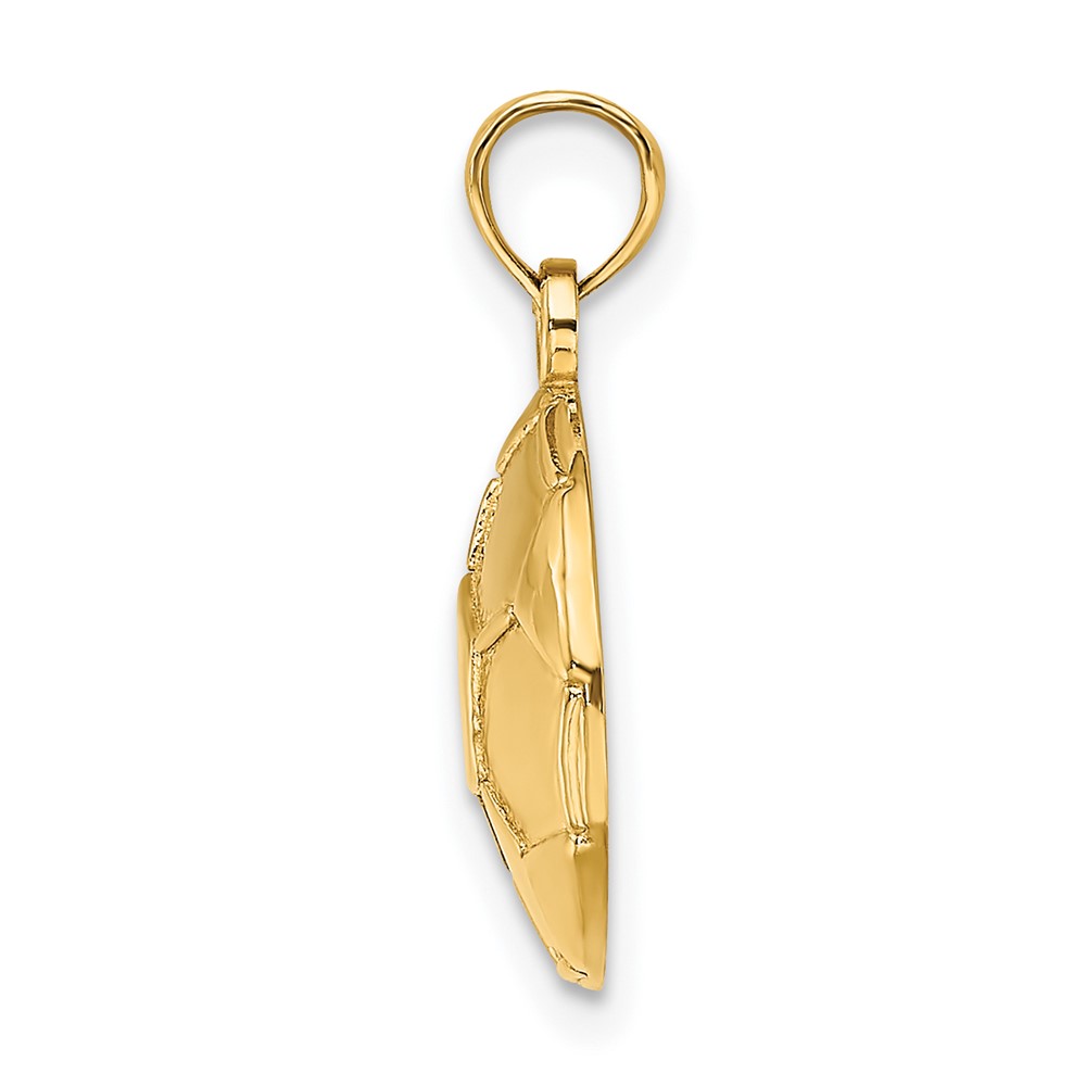 10K Engraveable Soccer Ball Charm (10K8725)