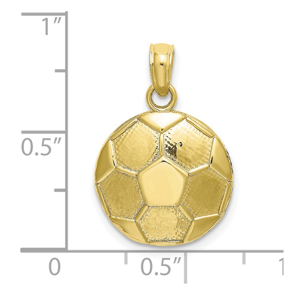 10K Engraveable Soccer Ball Charm (10K8725)