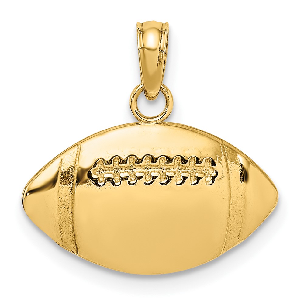 10K Engraveable Football Charm (10K8727)