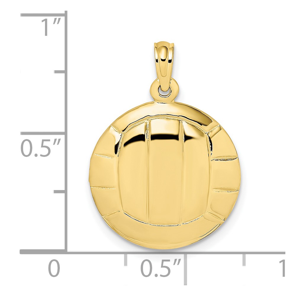 10K Polished VolleyBall Charm (10K8770)
