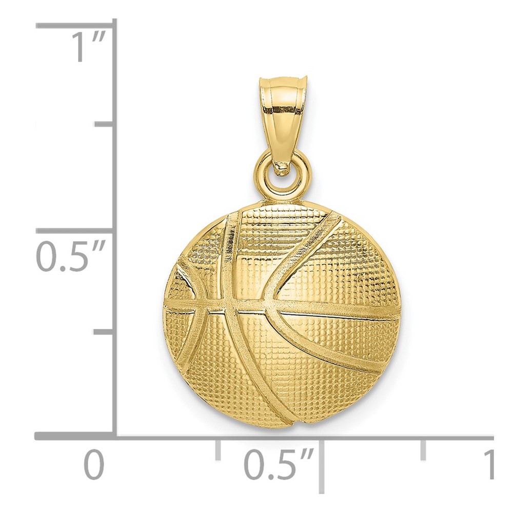 10K Textured Basketball Charm (10K8774)