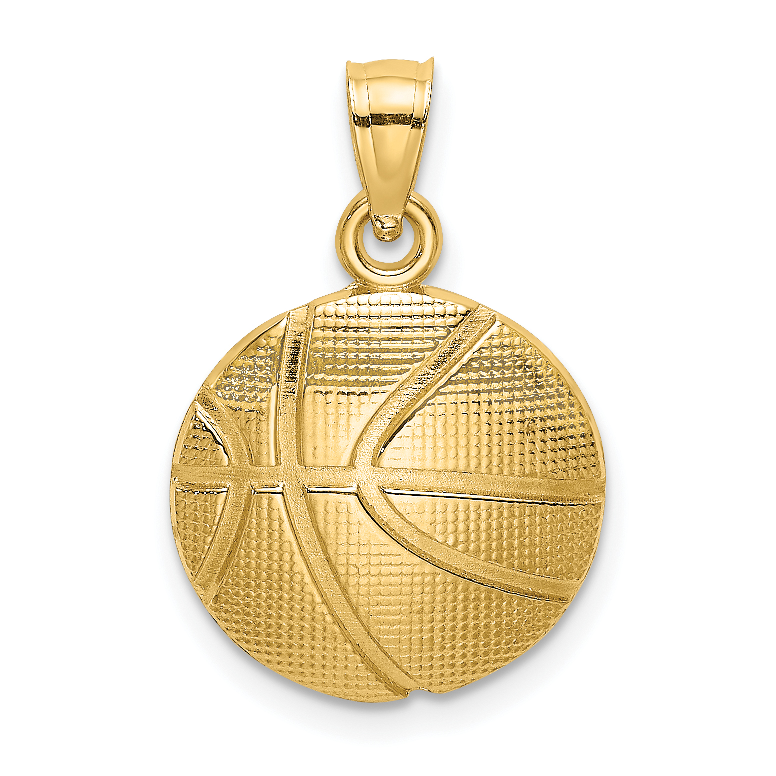 10K Textured Basketball Charm (10K8774)