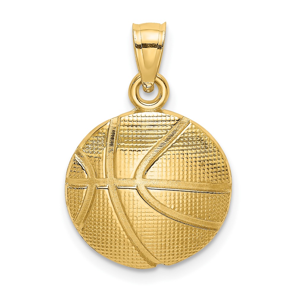 10K Textured Basketball Charm (10K8774)