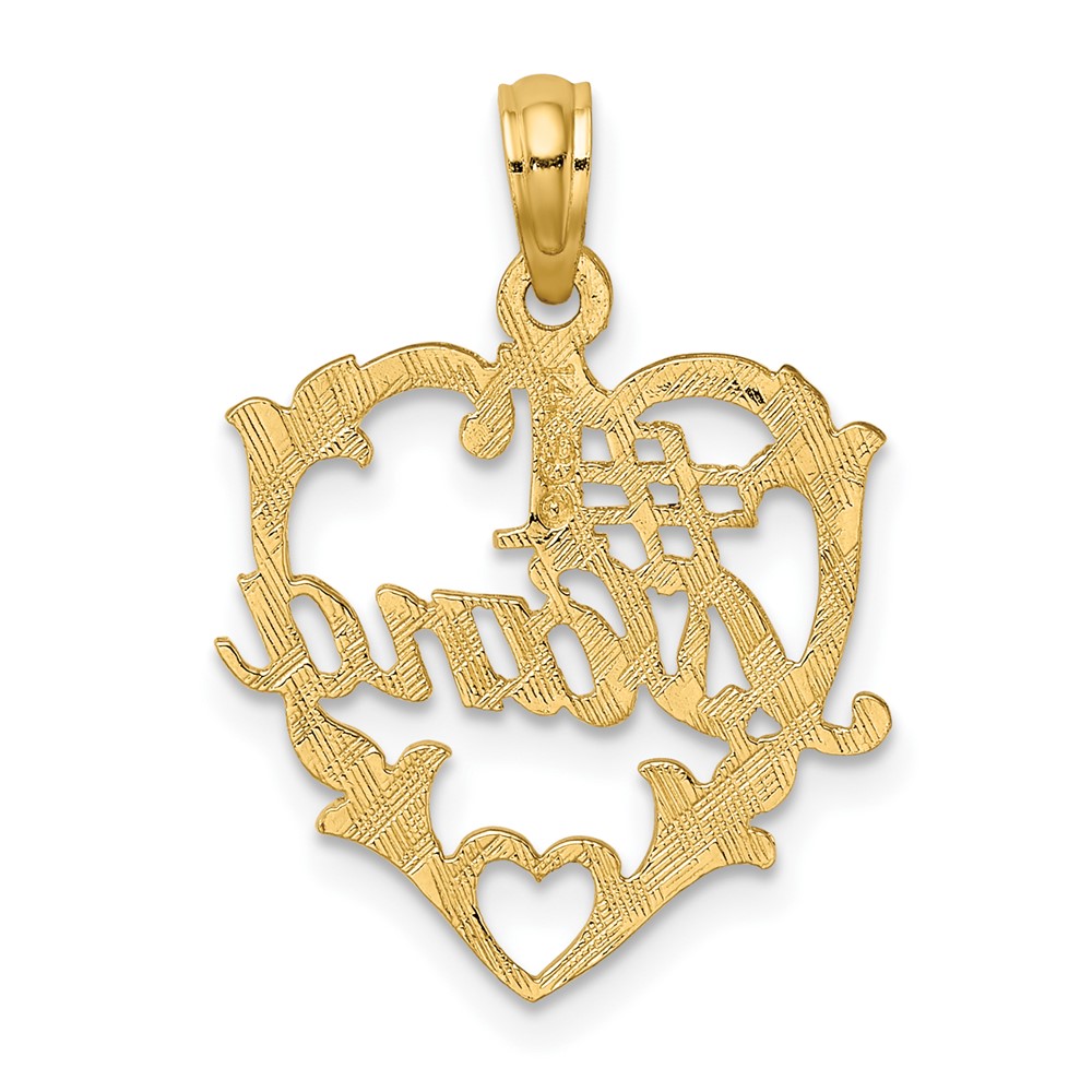 10K #1 NANA  in Heart Charm (10K8804)