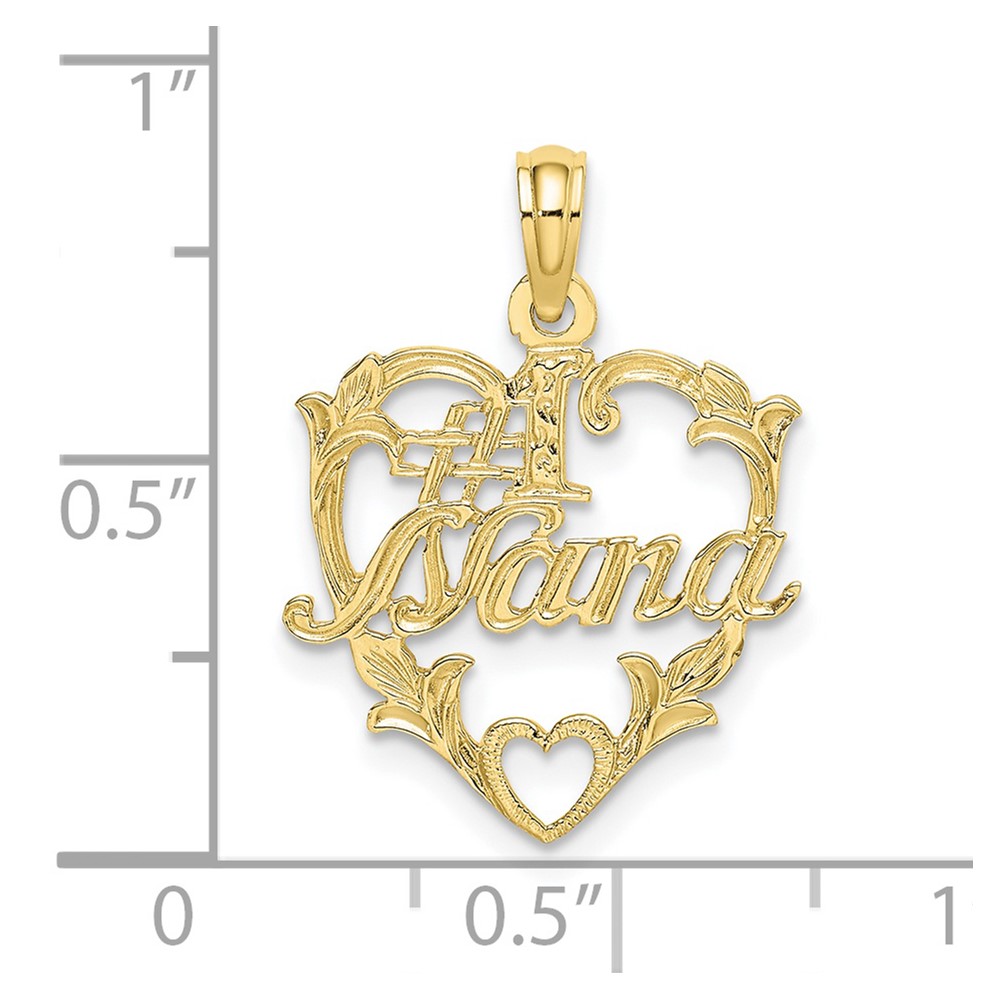 10K #1 NANA  in Heart Charm (10K8804)