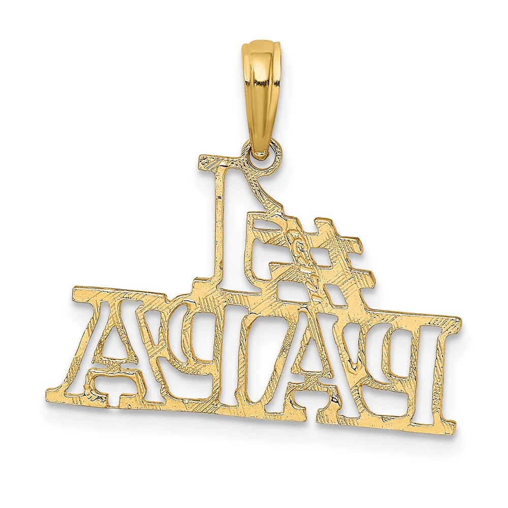 10K #1 PAPA  Cut-out Charm (10K8825)