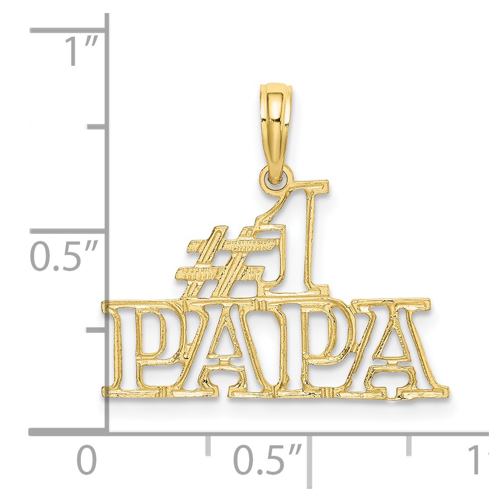 10K #1 PAPA  Cut-out Charm (10K8825)