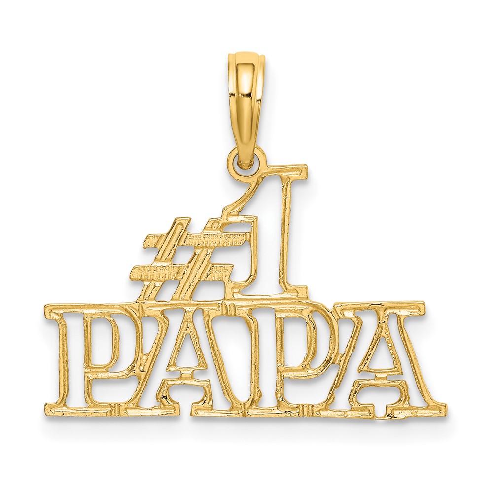 10K #1 PAPA  Cut-out Charm (10K8825)