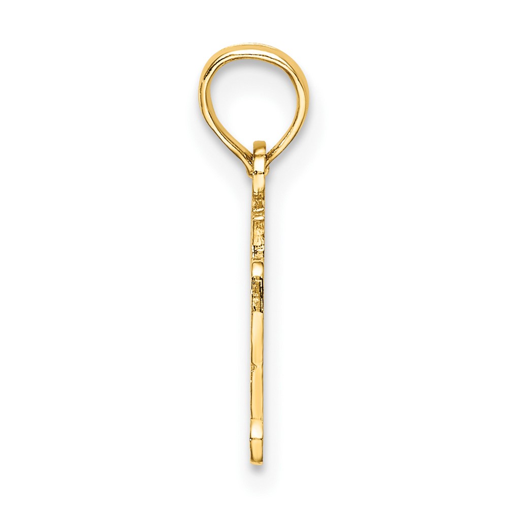 10K Polished and Engraved OY VEY Charm (10K8881)