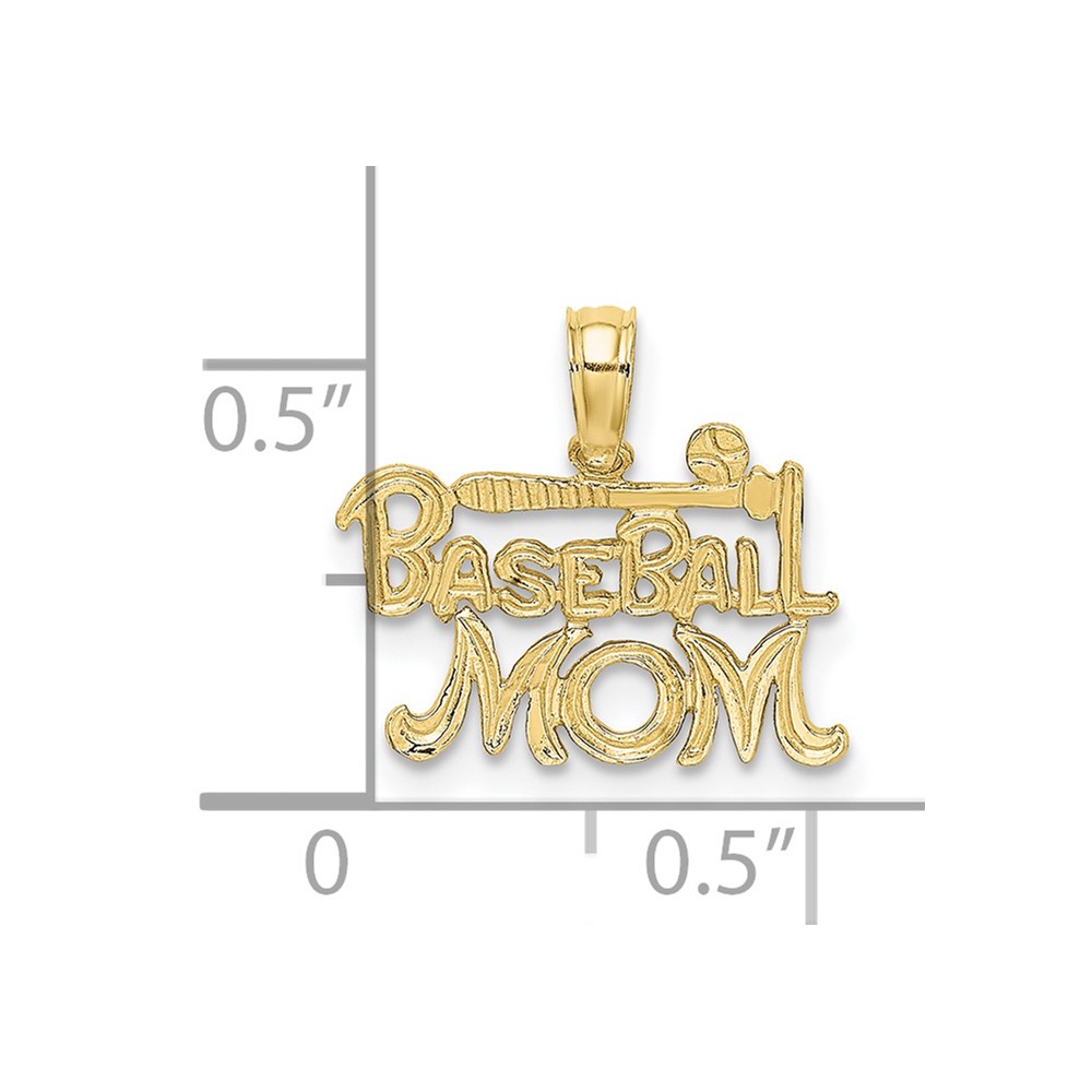 10K BASEBALL MOM Charm (10K8903)