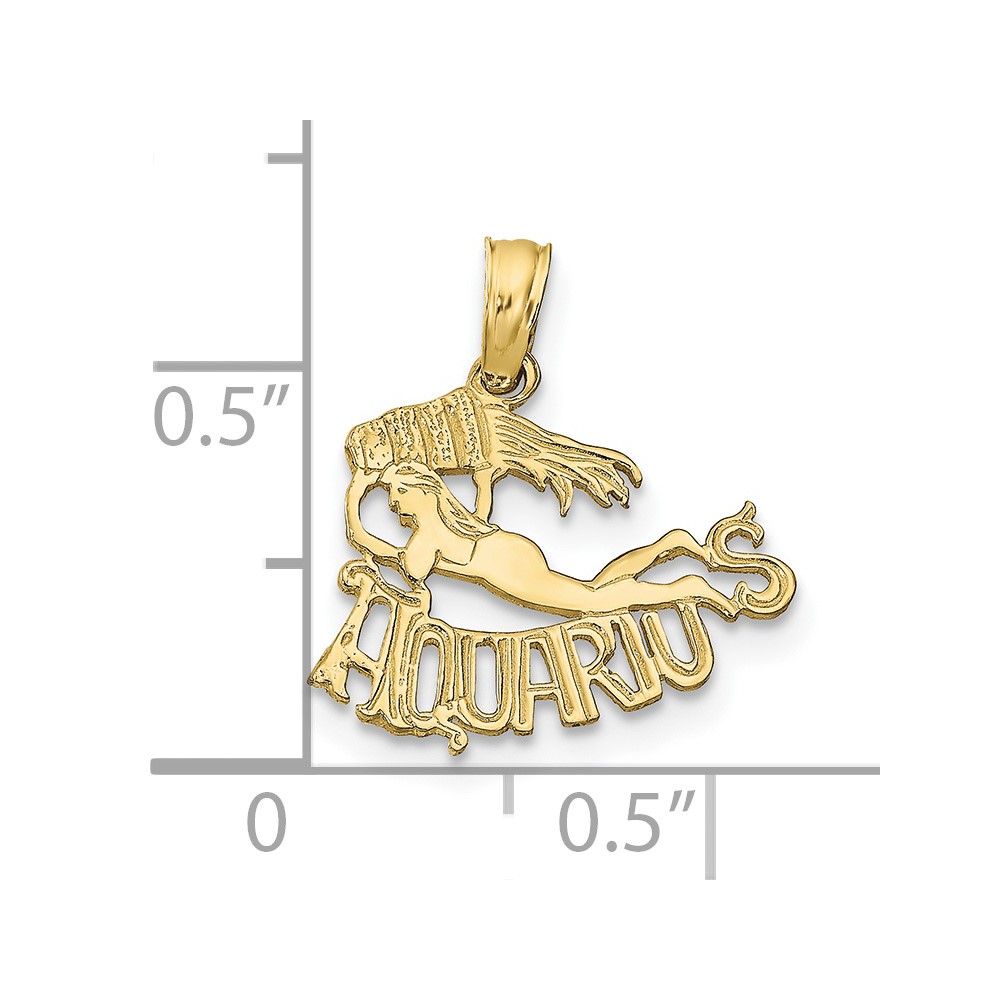 10K AQUARIUS Zodiac Charm (10K8944)