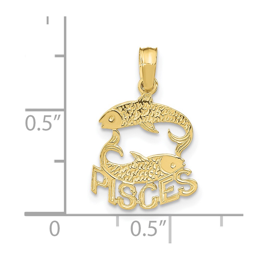 10K PISCES Zodiac Charm (10K8945)