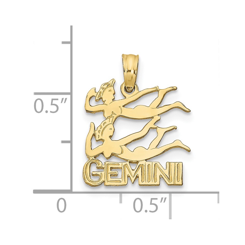 10K GEMINI Zodiac Charm (10K8948)