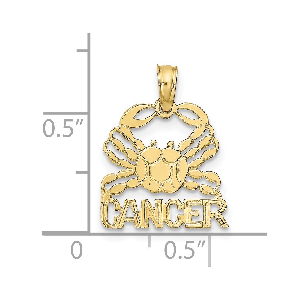 10K CANCER Zodiac Charm (10K8949)