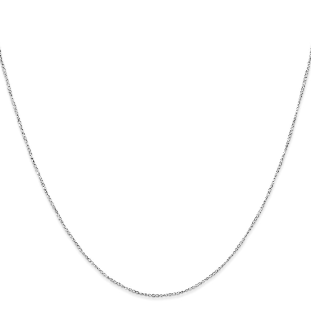 10k White Gold .5mm Carded Curb Chain (10K8CW-18)