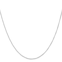 10K White Gold .5mm Carded Curb Chain view 2
