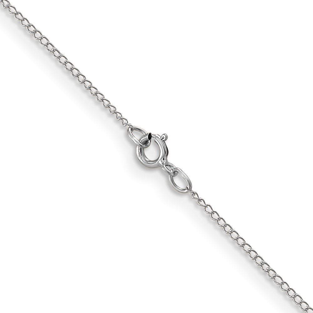10k White Gold .5mm Carded Curb Chain (10K8CW-18)