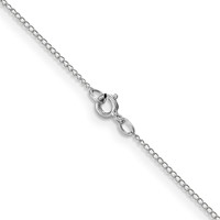 10K White Gold .5mm Carded Curb Chain view 3