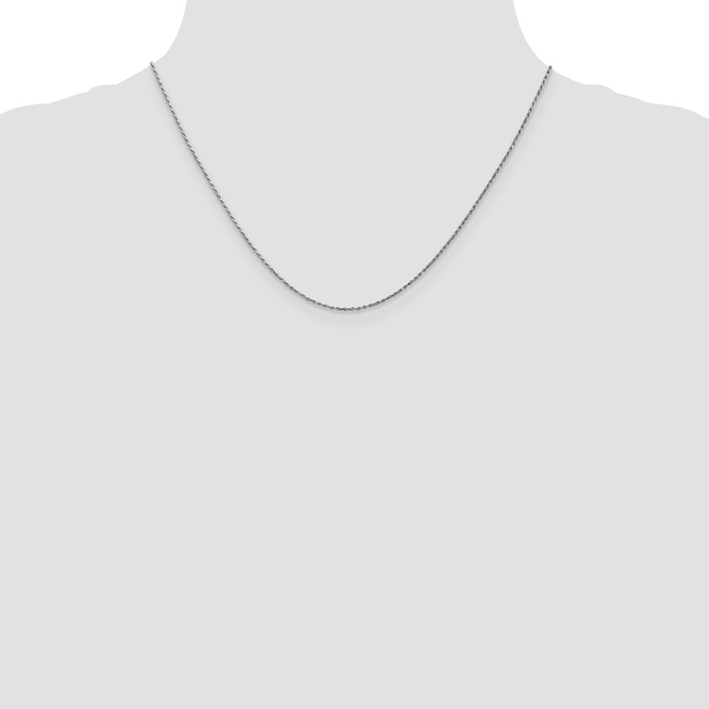 10k White Gold .95mm Carded Cable Rope Chain (10K8RW-18)
