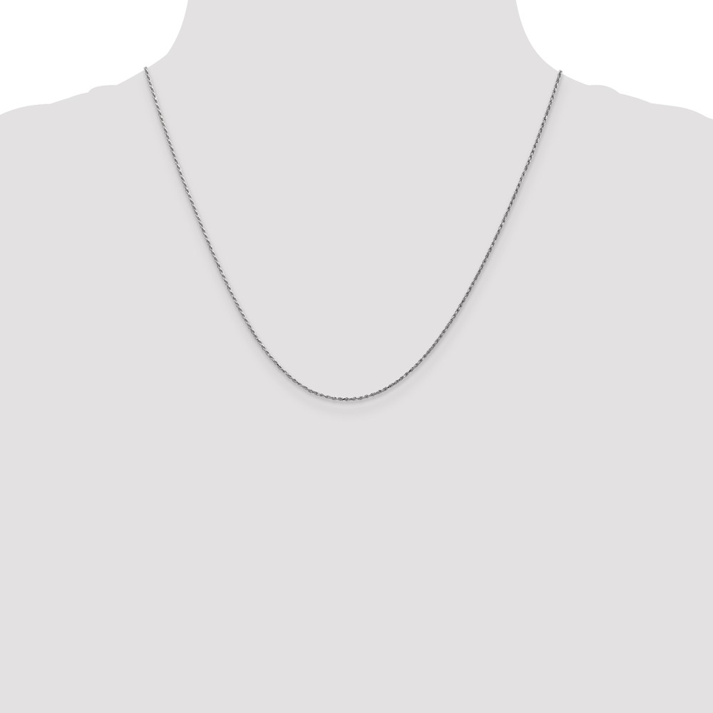 10k White Gold .95mm Carded Cable Rope Chain (10K8RW-20)