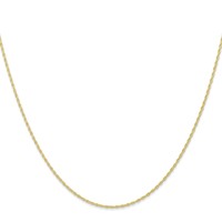 10K.95mm Yellow Gold Carded Cable Rope Chain view 2