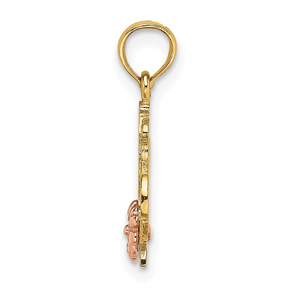 10K Two-Tone #1 GRANDMA W/ Flower Charm (10K9044)