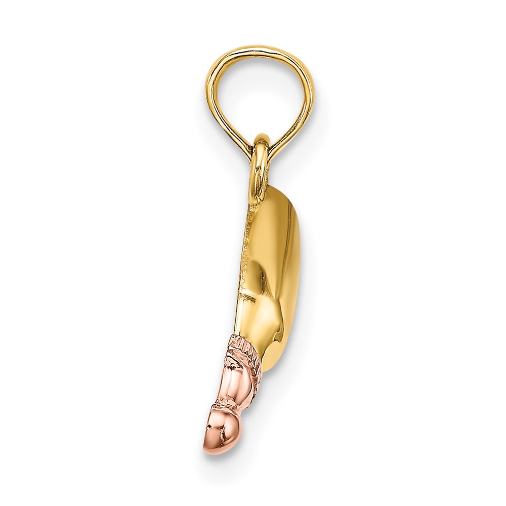 10k Two-Tone Baby Bottle Charm (10K9116)
