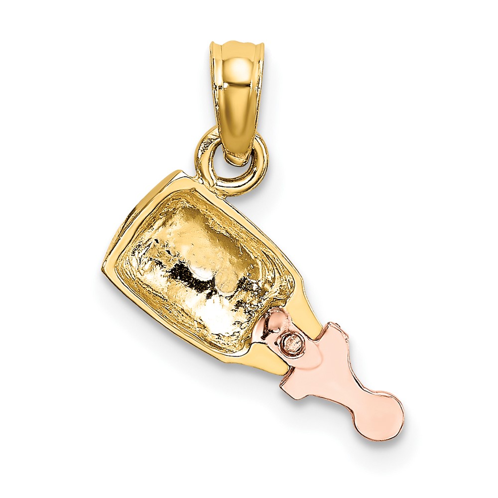 10k Two-Tone Baby Bottle Charm (10K9116)
