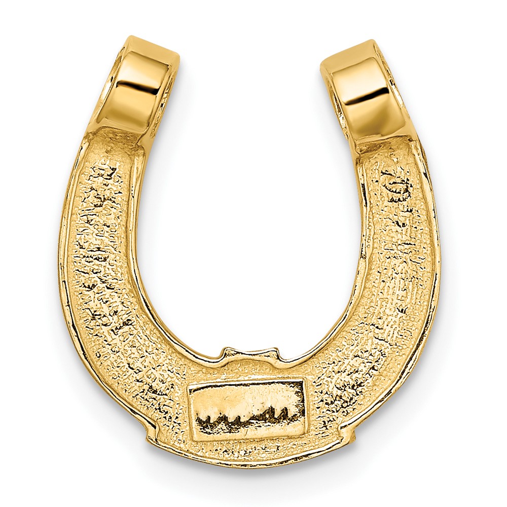 10k w/ Rhodium Horseshoe Charm (10K9176)