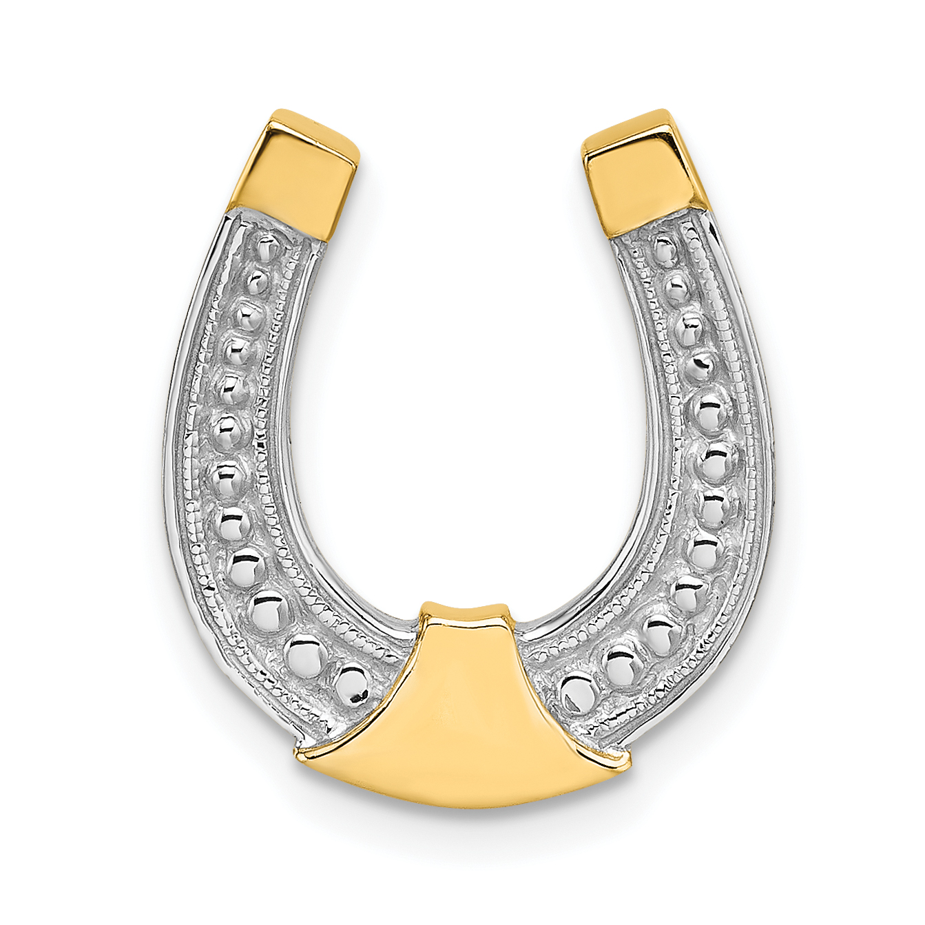10k w/ Rhodium Horseshoe Charm (10K9176)