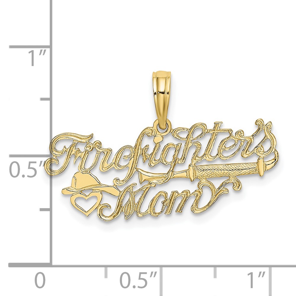 10k FIREFIGHTER'S MOM Charm (10K919)