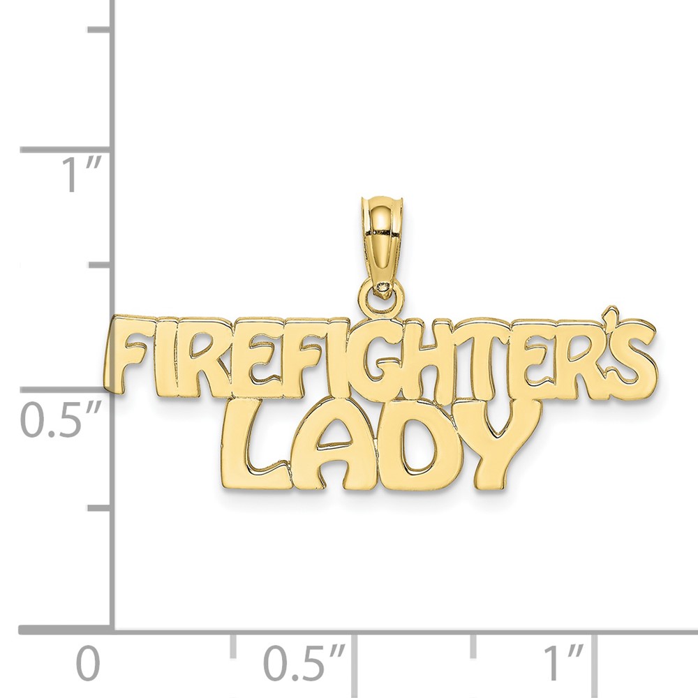 10k FIREFIGHTER'S LADY Charm (10K921)