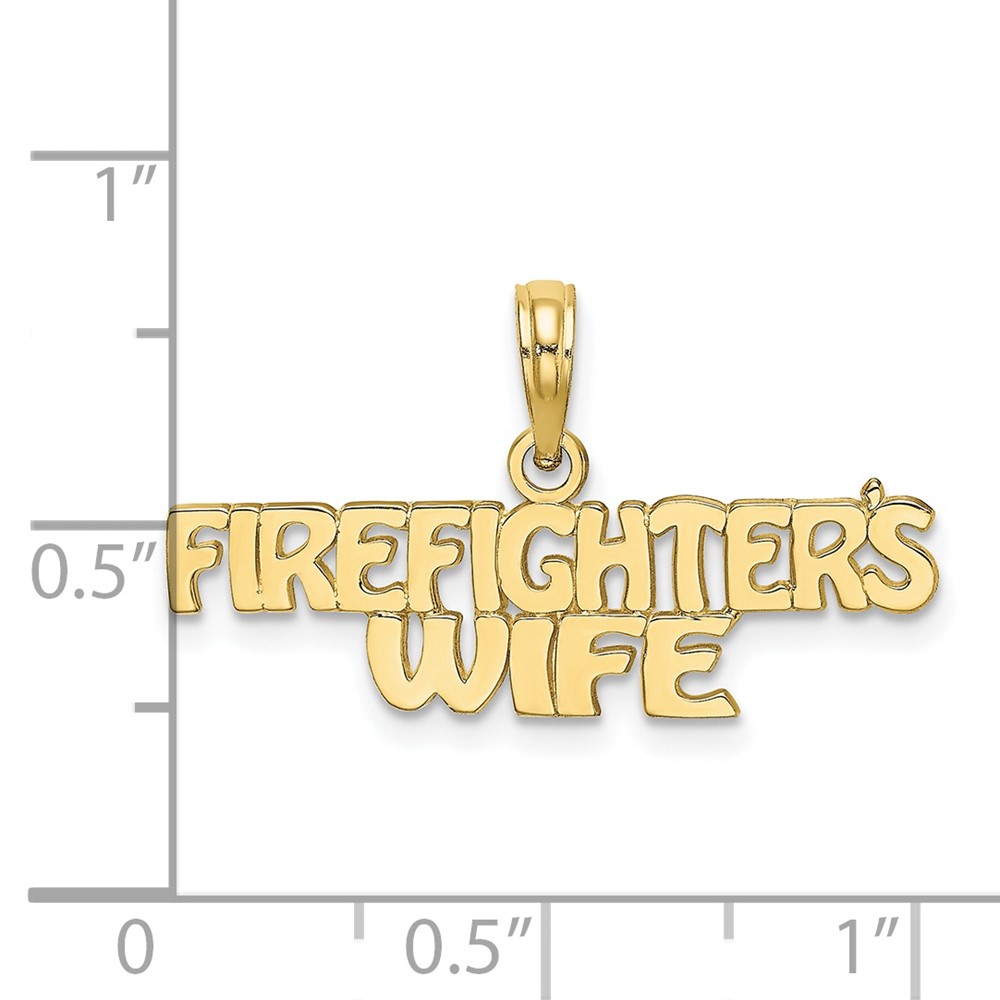 10k FIREFIGHTER'S WIFE Charm (10K922)