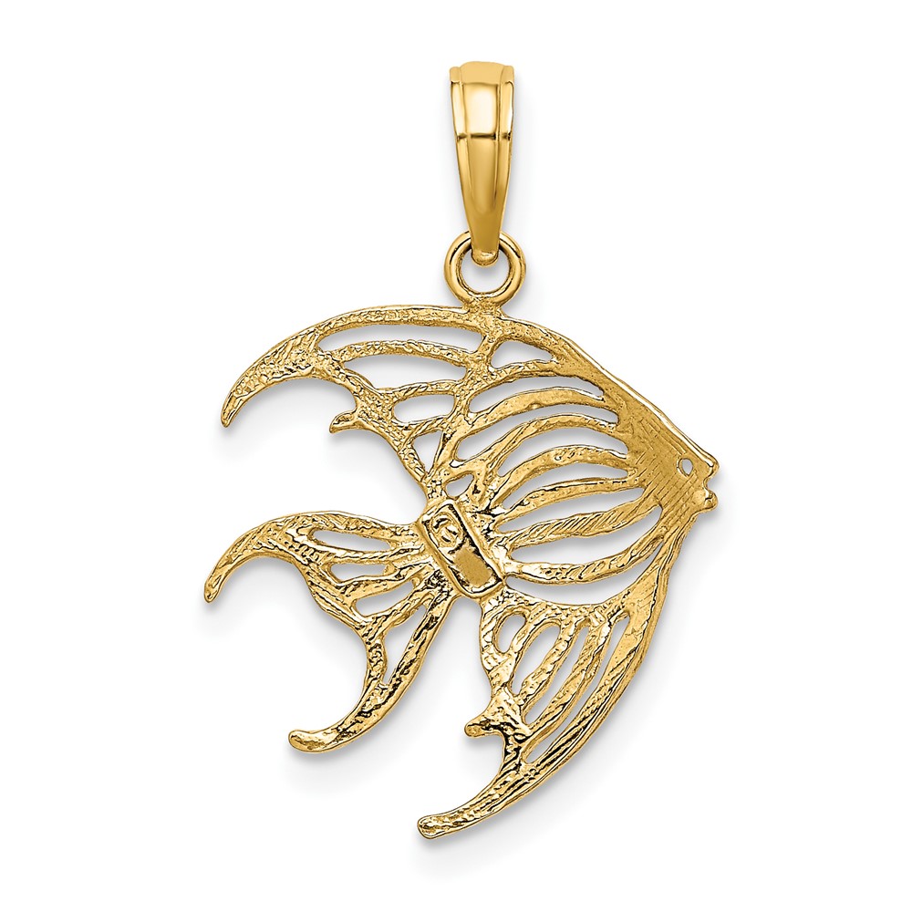 10k w/ Rhodium Cut-Out Angelfish Charm (10K9235)