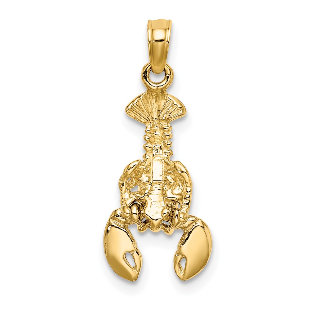 10K w/Rhodium 2-D Moveable Lobster Charm (10K9236)