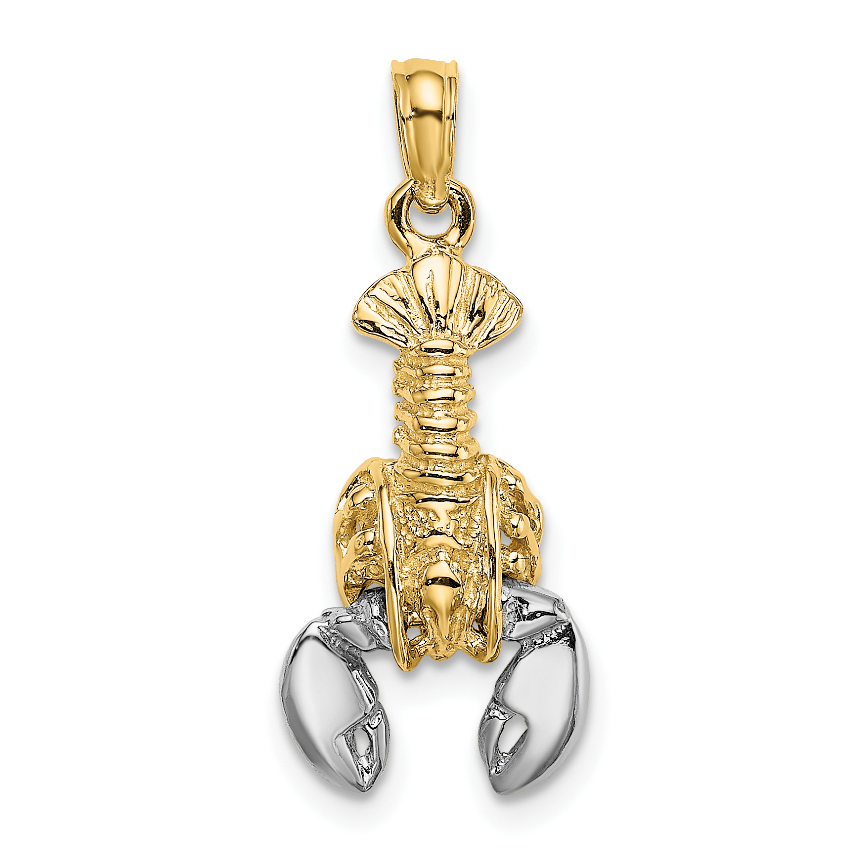 10K w/Rhodium 2-D Moveable Lobster Charm (10K9236)