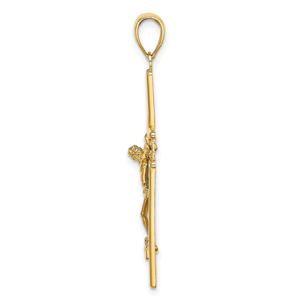 10K W/ Satin Finish Crucifix Charm (10K9242)