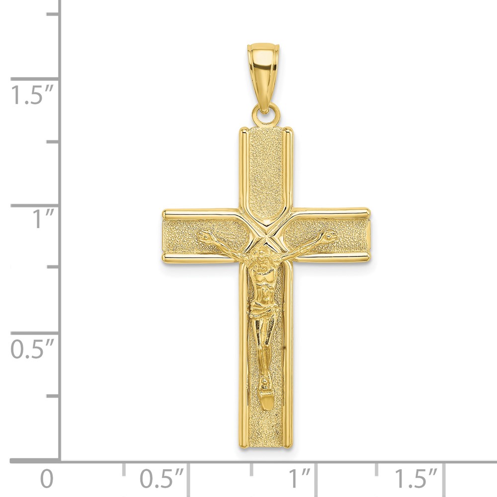 10K W/ Satin Finish Crucifix Charm (10K9242)