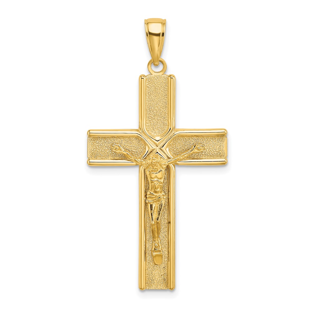 10K W/ Satin Finish Crucifix Charm (10K9242)