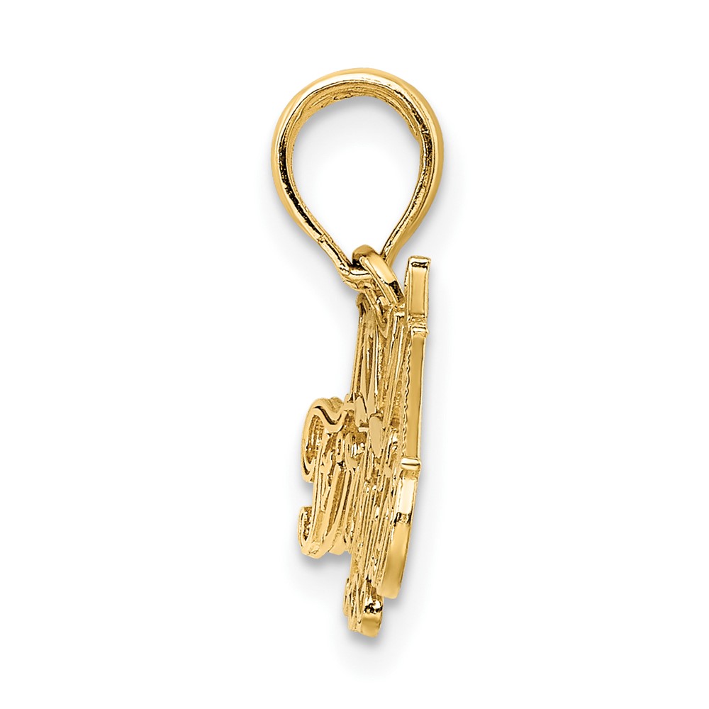 10k I LOVE MY FIREFIGHTER Charm (10K925)