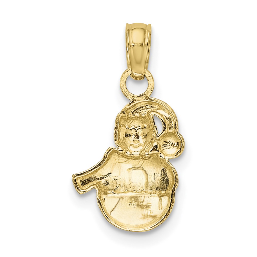 10K w/ Rhodium Snowman Pendant (10K9363)