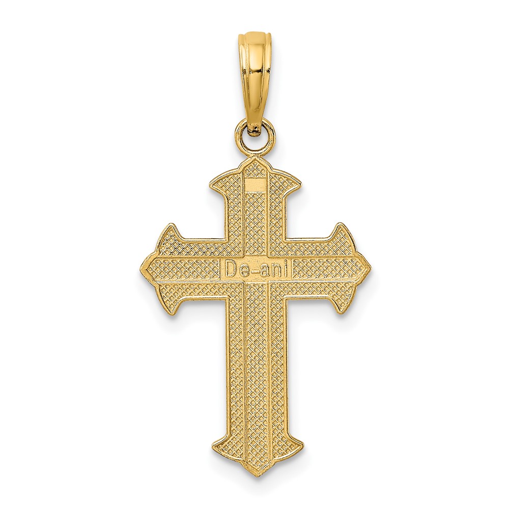 10K w/ Rhodium D/C Cross Pendant (10K9421)