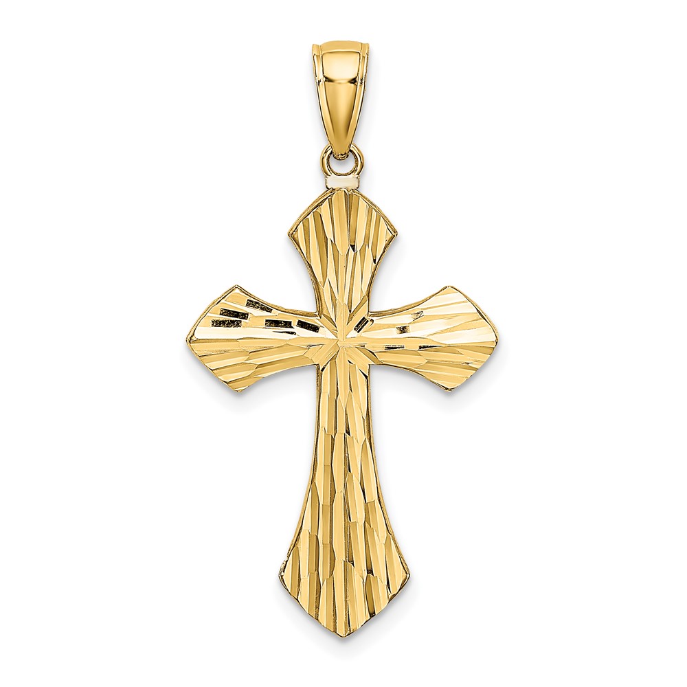 10K W/ Rhodium D/C Reversible Cross Charm (10K9466)
