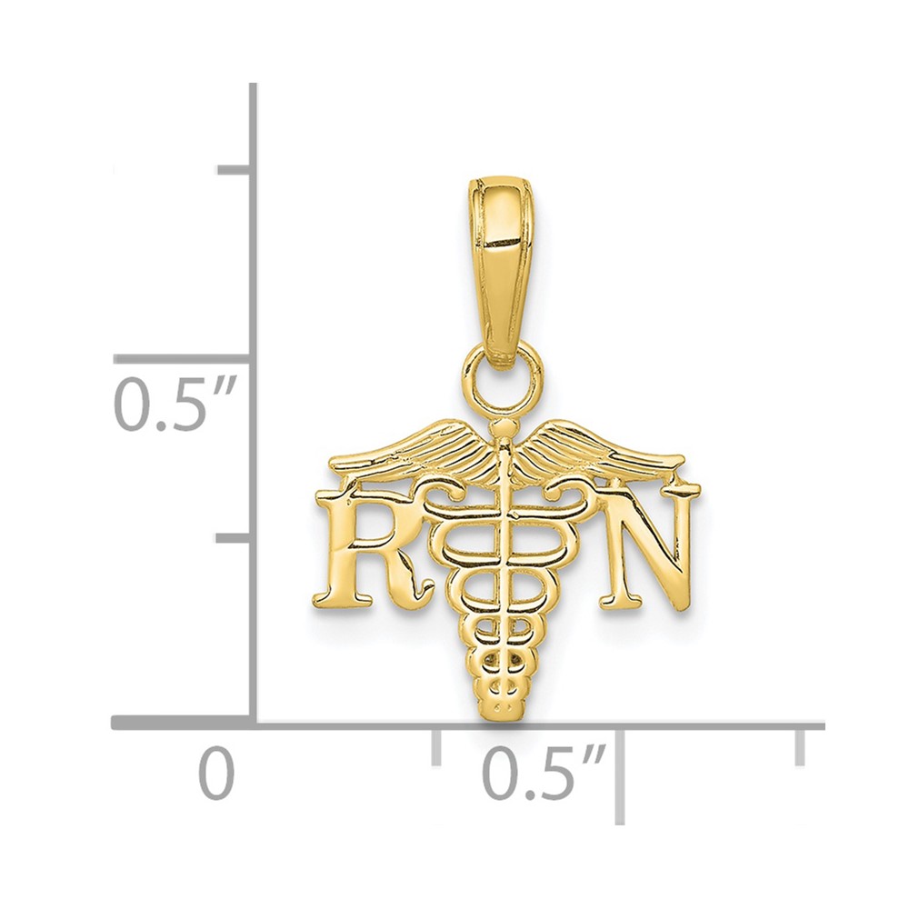 10K RN Caduceus Charm (10K9574)