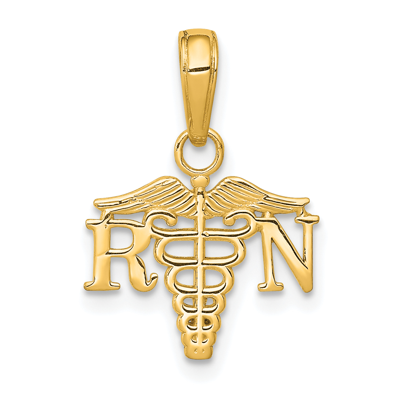 10K RN Caduceus Charm (10K9574)