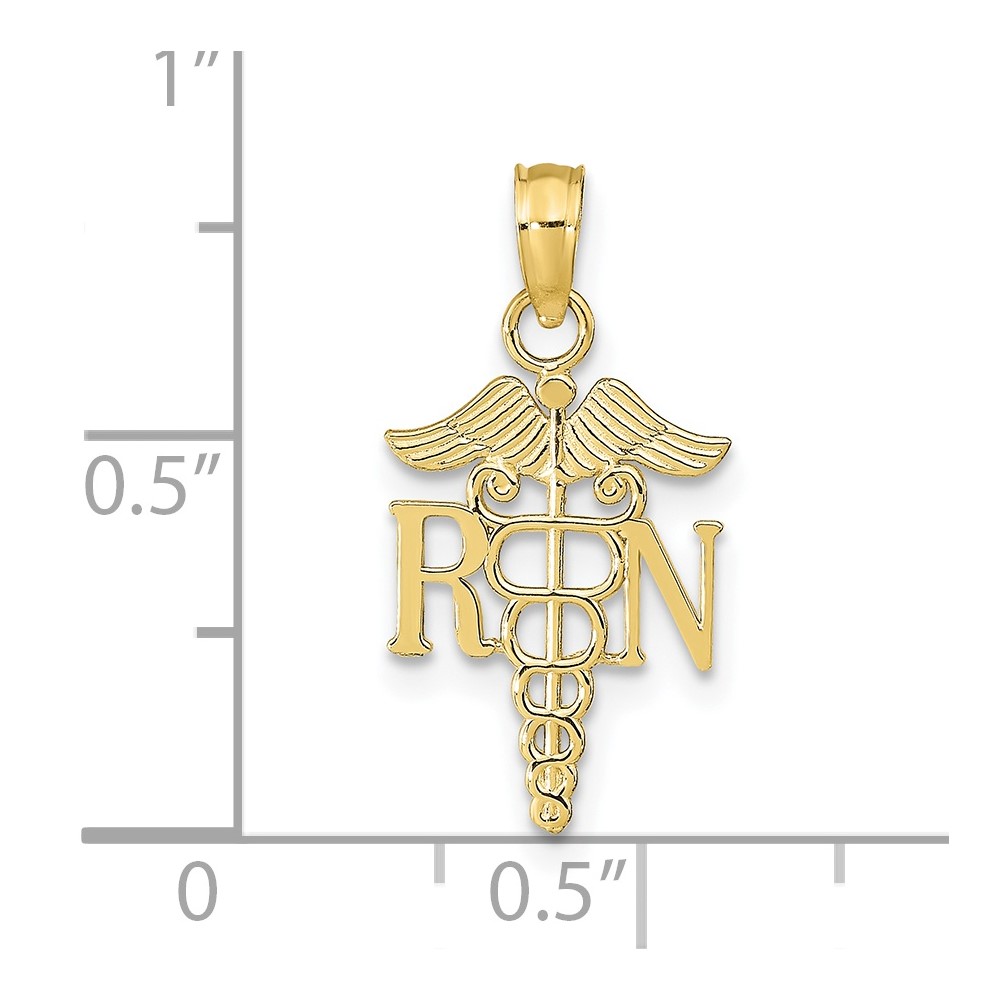 10K RN Caduceus Pendant (10K9575)